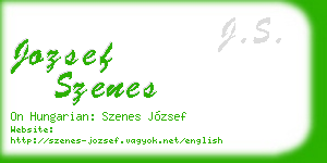 jozsef szenes business card