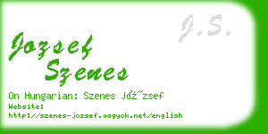 jozsef szenes business card